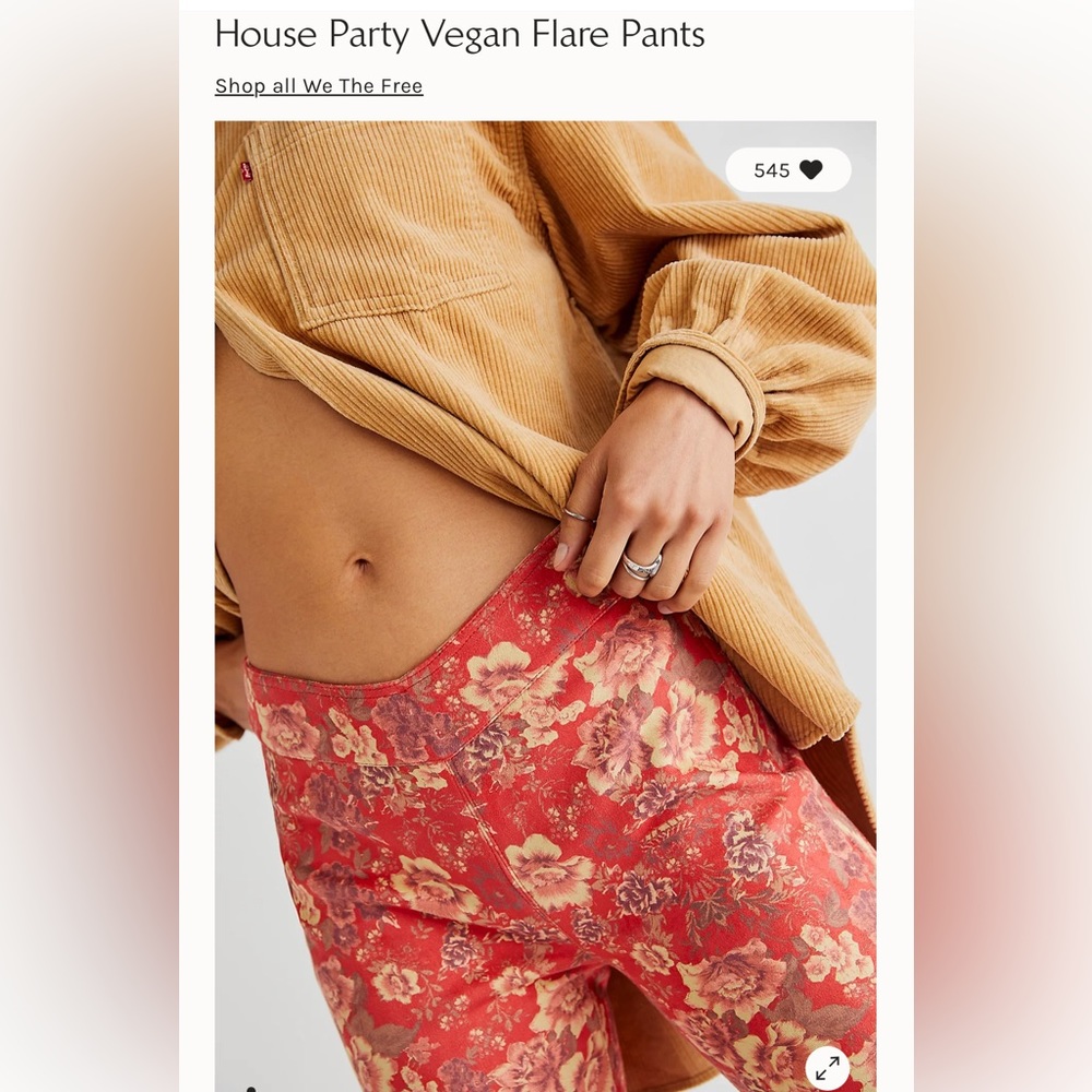 Free People- We the Free House Party Vegan Flare- Rouge Combo. Size 31. New
